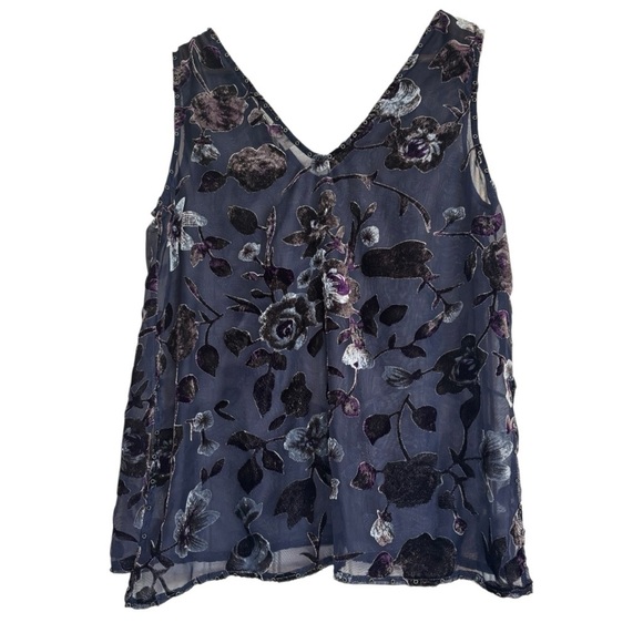POL Velvet Floral Tank Top Fairycore Goth Woman’s Size Small - Picture 2 of 9
